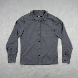RAF by Raf Simons 2002 Gray Cotton Blend Button Up Shirt Men's Medium